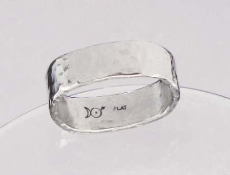new handforged man's platinum wedding ring