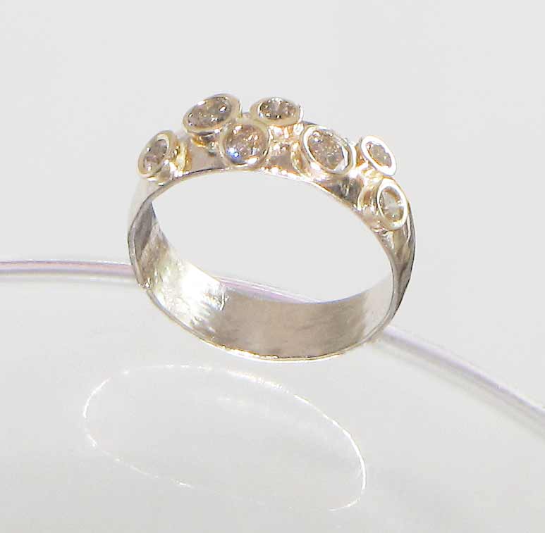 18k palladium white gold engagement ring