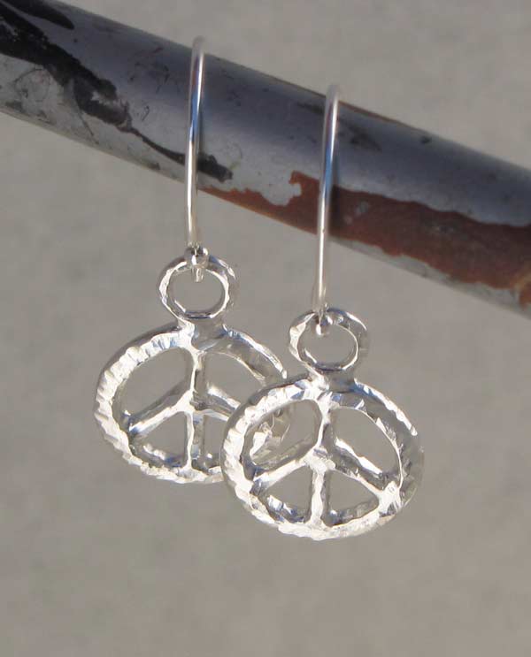 peace sign earrings