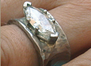 platinum ring with marquis diamond