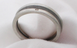 platinum wedding bands with steel & diamonds