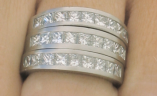 platinum & diamond engagement ring trio
