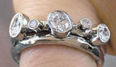 diamond platinum wedding ring duo