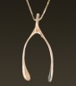 gold wishbone necklace