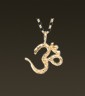 14k gold ohm pendant