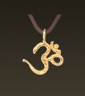 22k gold ohm pendant