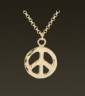 large gold peace pendant