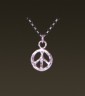 small silver peace pendant