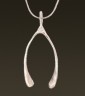 silver wishbone necklace